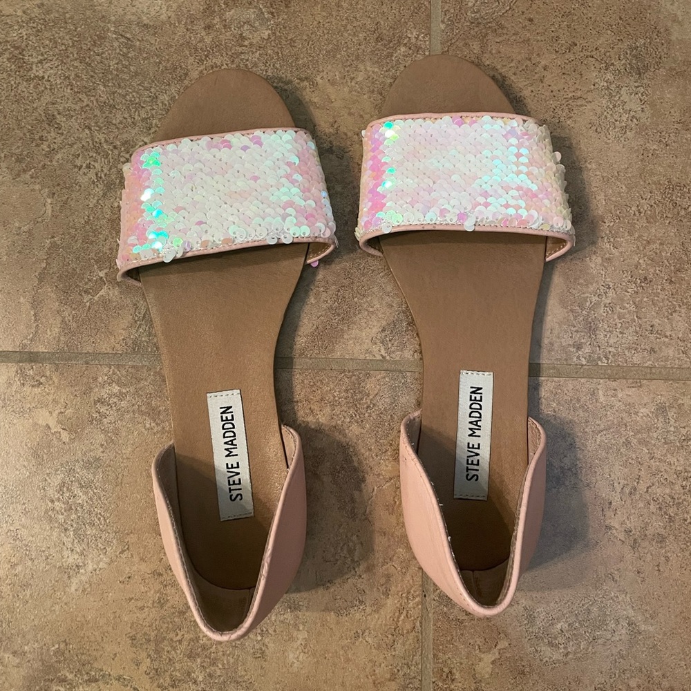 Steve Madden Pink sequin sandals